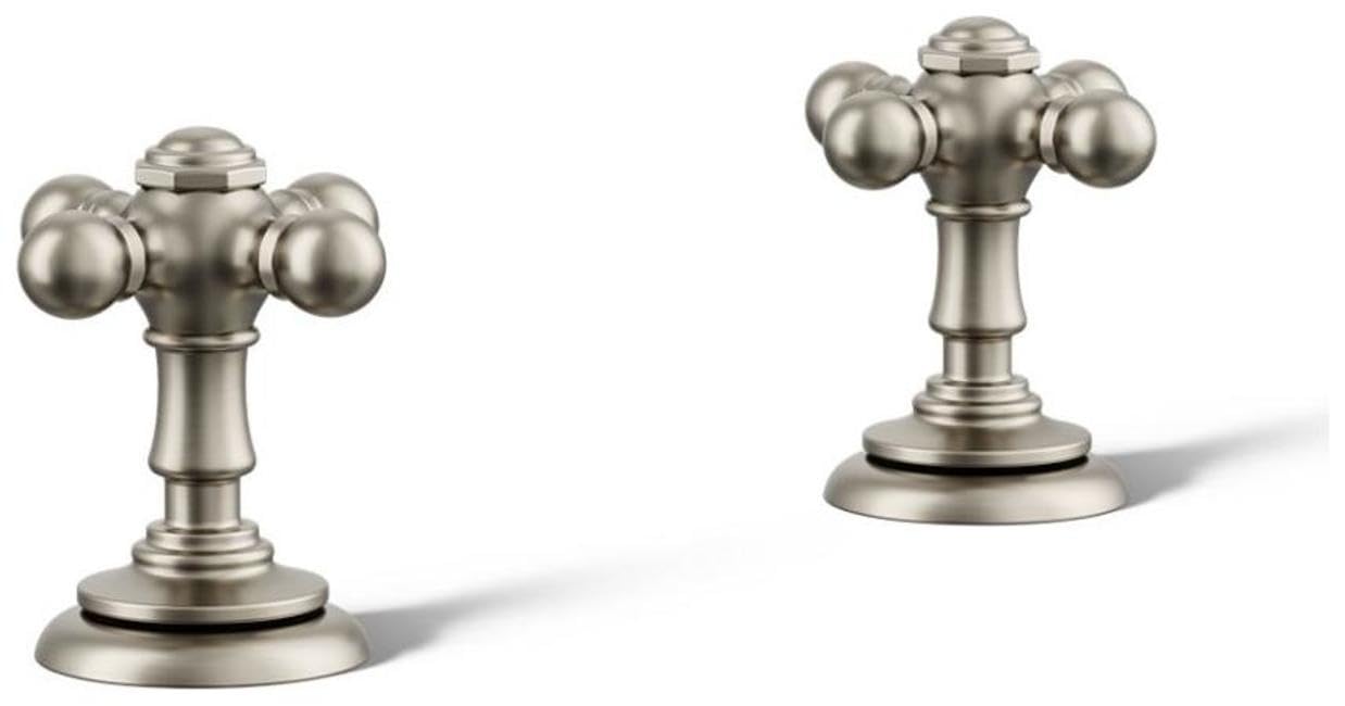 Kohler 98068-3-BN Artifacts Bathroom Sink Faucet Handles - Brushed Nickel Finish for Modern Vanity & Powder Room Upgrade | Durable & Stylish Bathroom Hardware