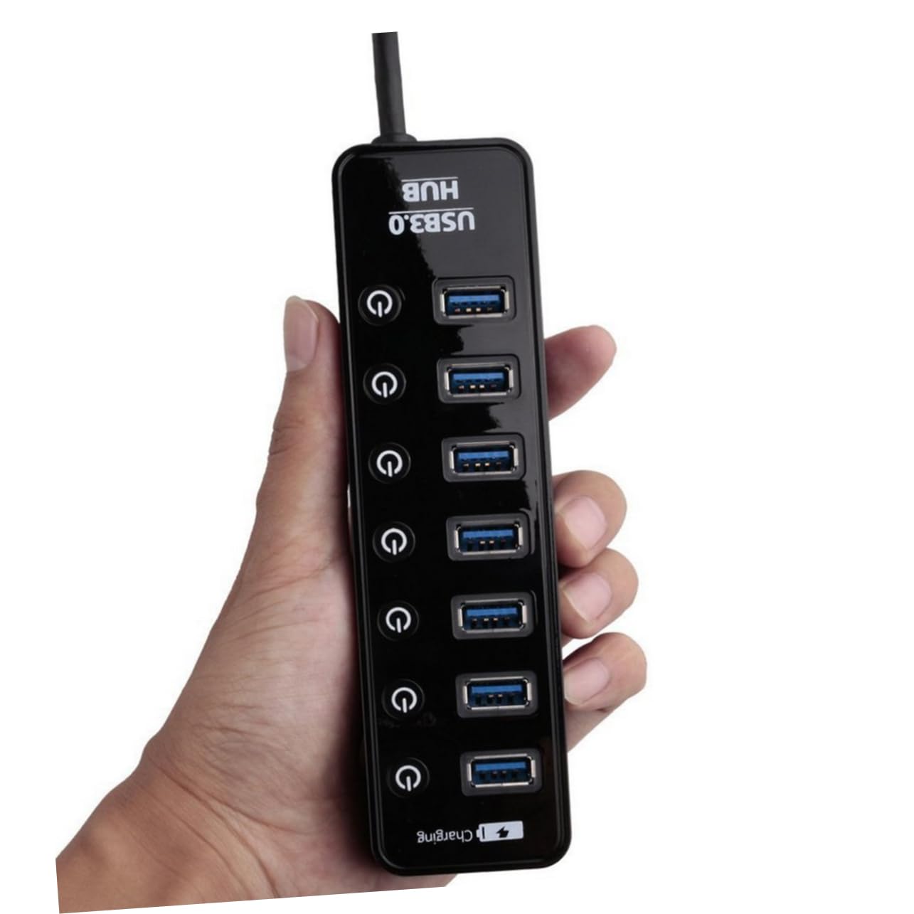 HEMOTON 7-in-1 USB Hub with Phone Stand - Perfect for Office & Home Desk Setup