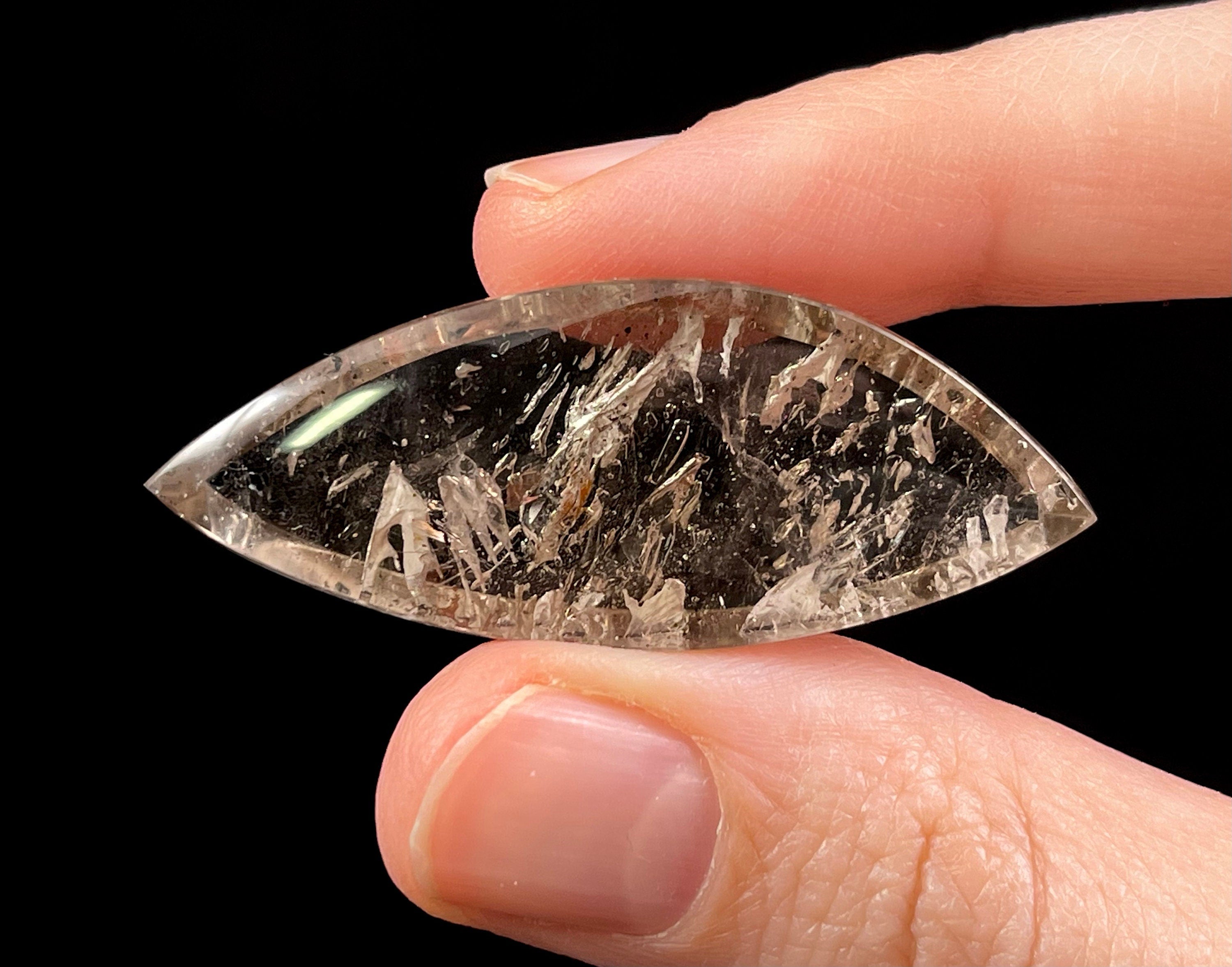 Natural Pink Fire Quartz Crystal Marquise Gemstone for Jewelry Making - Healing Stone for Necklaces, Rings & Bracelets - Perfect for Spiritual Healing, Meditation & Energy Work