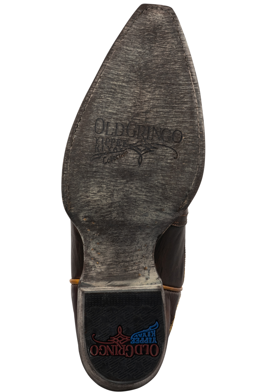 Old Gringo Women's Yucatan Gallegos Western Cowgirl Boots - Brass Toe & Heel - Handcrafted Leather Riding Boots for Country Dancing, Rodeo & Casual Wear