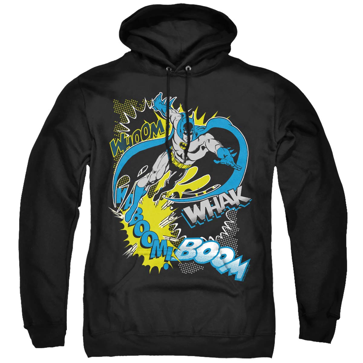 Trevco Batman Bat Effects Unisex Adult Pullover Hoodie - Soft Cotton Sweatshirt with Cool Graphic Design for Superhero Fans & Casual Wear