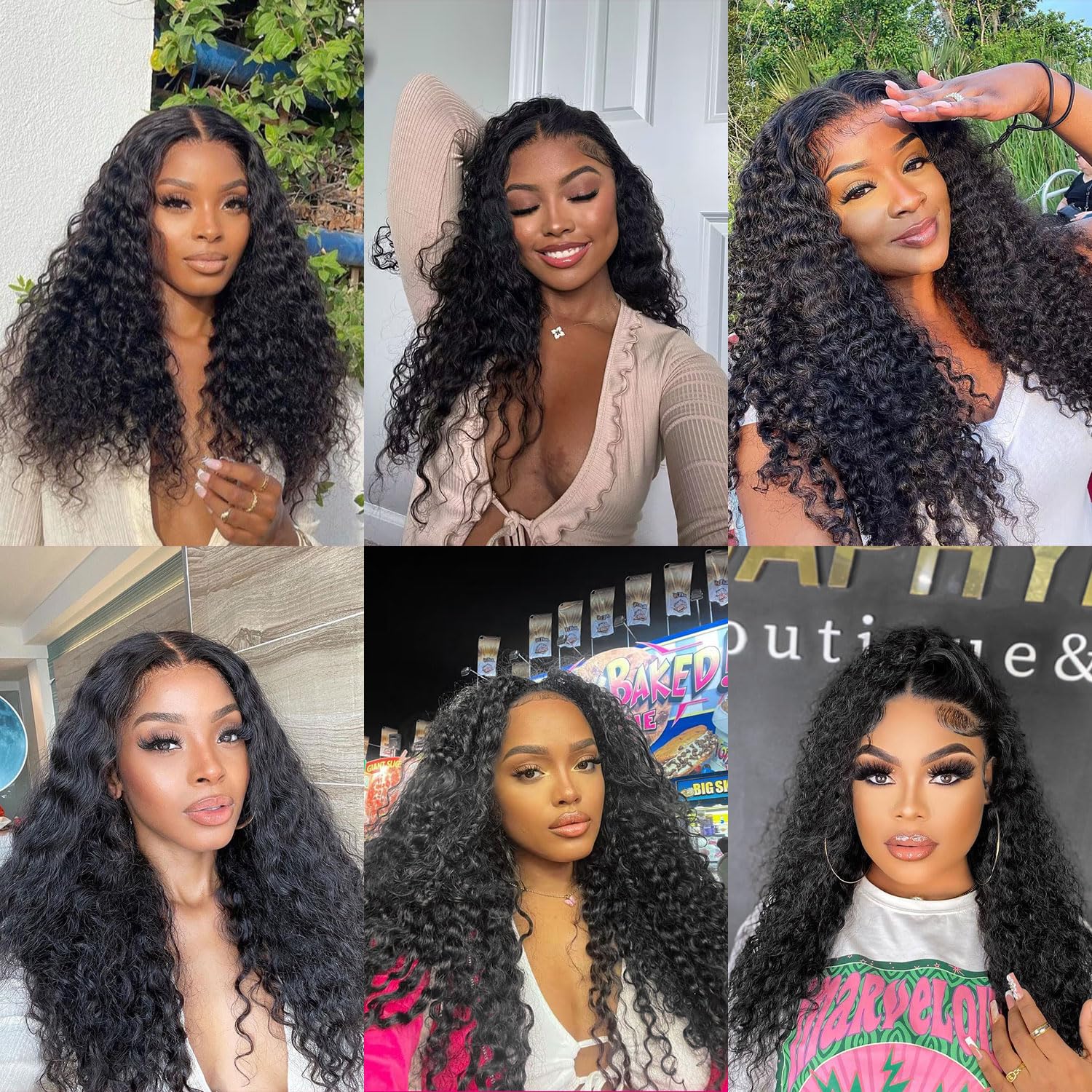 13x4 Deep Wave Lace Front Wigs Human Hair - 180% Density 26 Inch Glueless HD Transparent Lace Frontal Wig with Baby Hair & Pre-Plucked Hairline for Women | Natural Black | Perfect for Daily Wear, Cosplay & Special Occasions