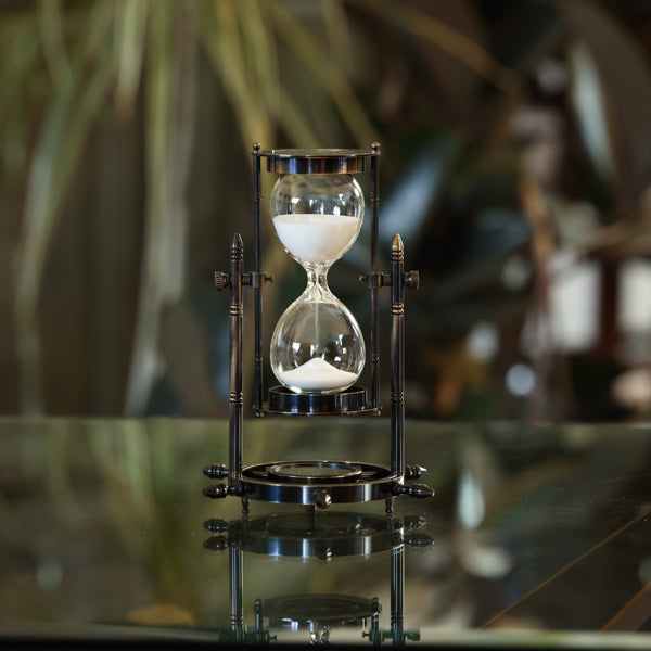 20/30 Minute Rotating Compass Hourglass Timer - Perfect for Board Games, Meditation, Yoga & Kitchen Cooking