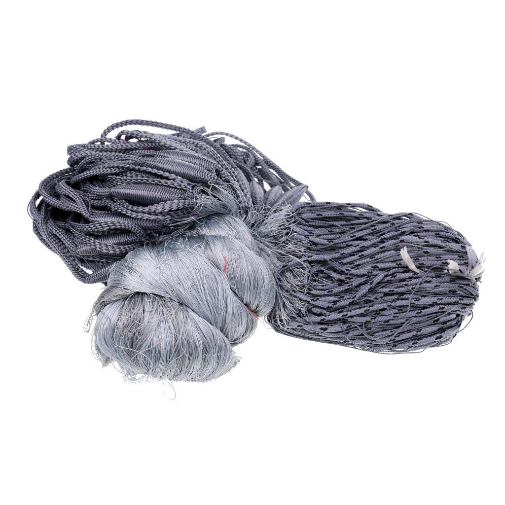 30X1.8m Fishing Net with 4x4cm Mesh Holes - Durable Gill Net for Casting, Trapping, and Gillnet Fishing - Perfect for Freshwater and Saltwater Fishing (Grey) - Ideal for Recreational Fishing, Survival, and Commercial Use