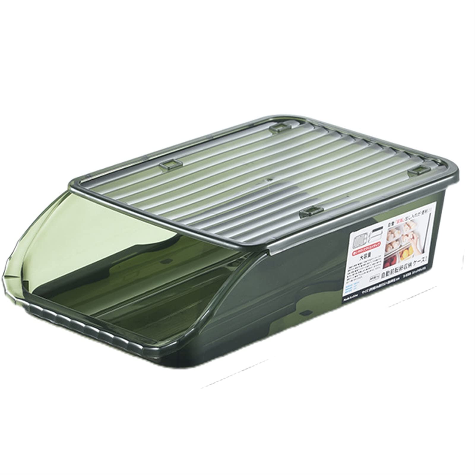 Automatic Roll-Off Egg Storage Container - 30 Egg Capacity Refrigerator Organizer with Detachable Lid - Kitchen & Fridge Egg Holder Tray (Black) - Perfect for Farm Fresh Eggs, Meal Prep & Space Saving Storage