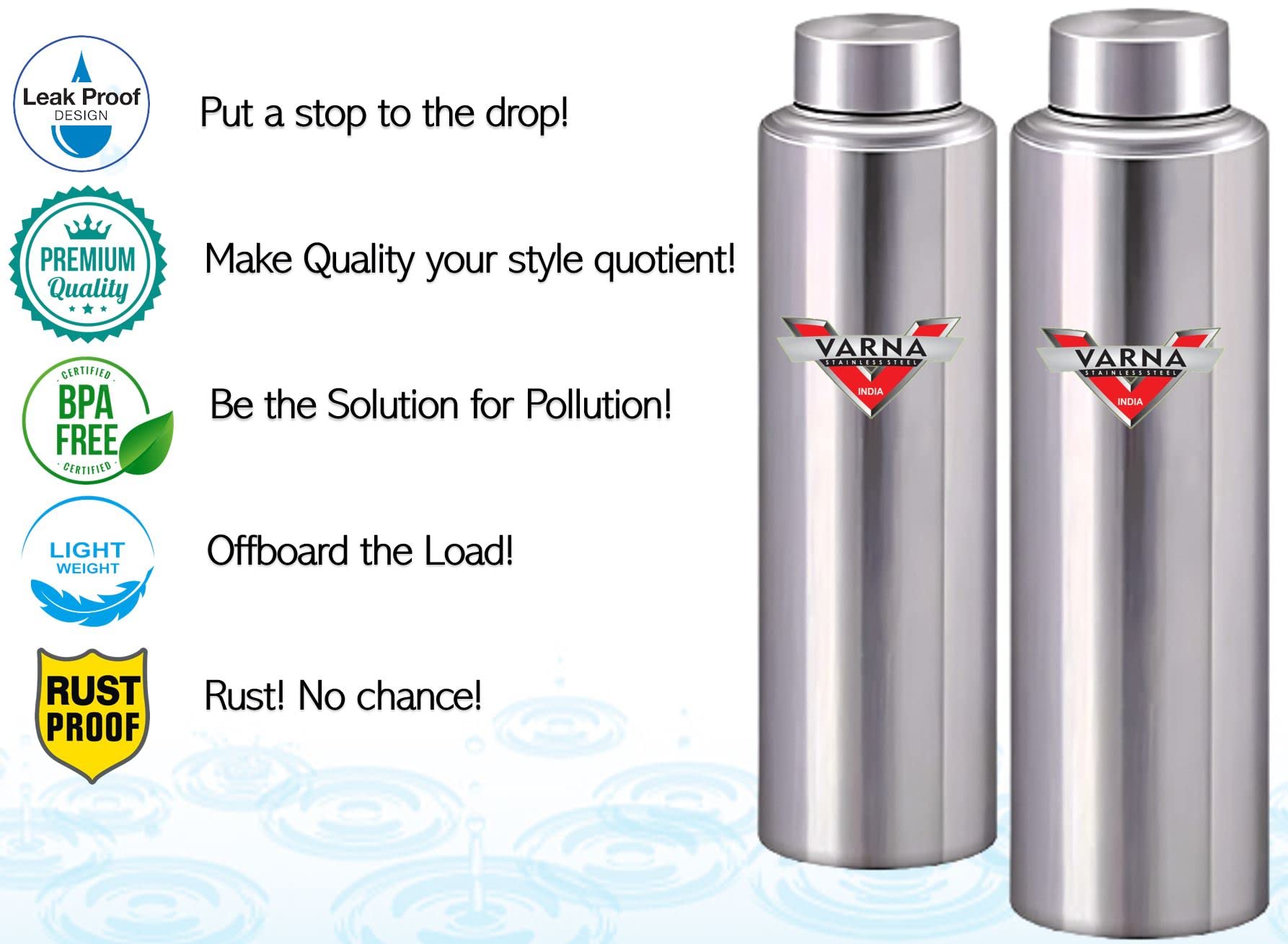 VSSLWB750 Stainless Steel Water Bottle 750ml - Insulated, Leak Proof, BPA Free - Perfect for Gym, Hiking, Travel, Office & Outdoor Activities - Ideal Gift for Students & Sports Enthusiasts