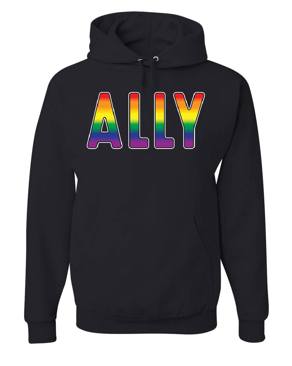 Gay Pride Ally Hoodie - LGBT Rainbow Sweatshirt for LGBTQ+ Support & Same-Sex Marriage Equality - Perfect for Pride Parades, LGBTQ Events & Ally Solidarity