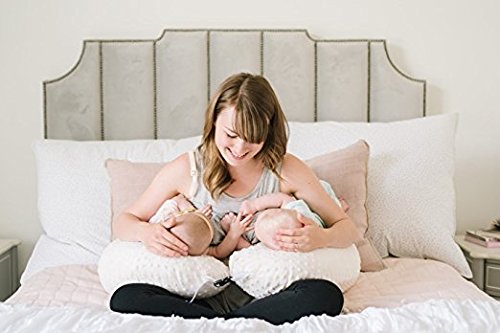 Twin Z The Pillow - Gray - 6-in-1 Multi-Functional Twin Pillow for Breastfeeding, Bottle Feeding, Tummy Time, Reflux Support & Pregnancy | Perfect for Newborns, Infants & Moms | Soft Gray Dots Design
