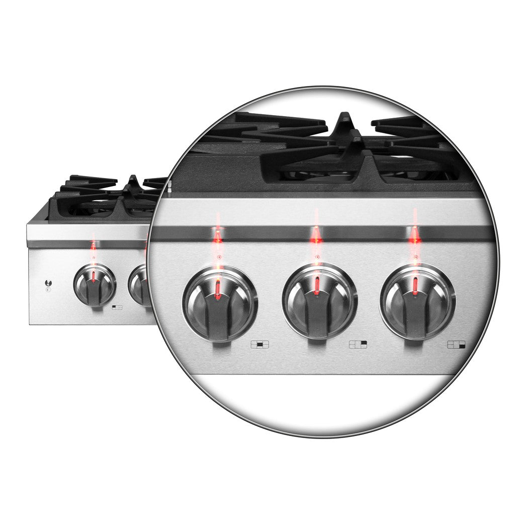 Forno Spezia 30 Inch 5 Burner Professional Gas Rangetop with Wok Ring & Griddle - Stainless Steel Cooktop (Model FCTGS5751 30) for Home Kitchen & Asian Cooking