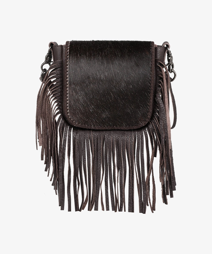 Montana West Genuine Leather Fringe Crossbody Bag with Hair-On Hide - Stylish Boho Purse for Women, Perfect for Music Festivals & Casual Outings