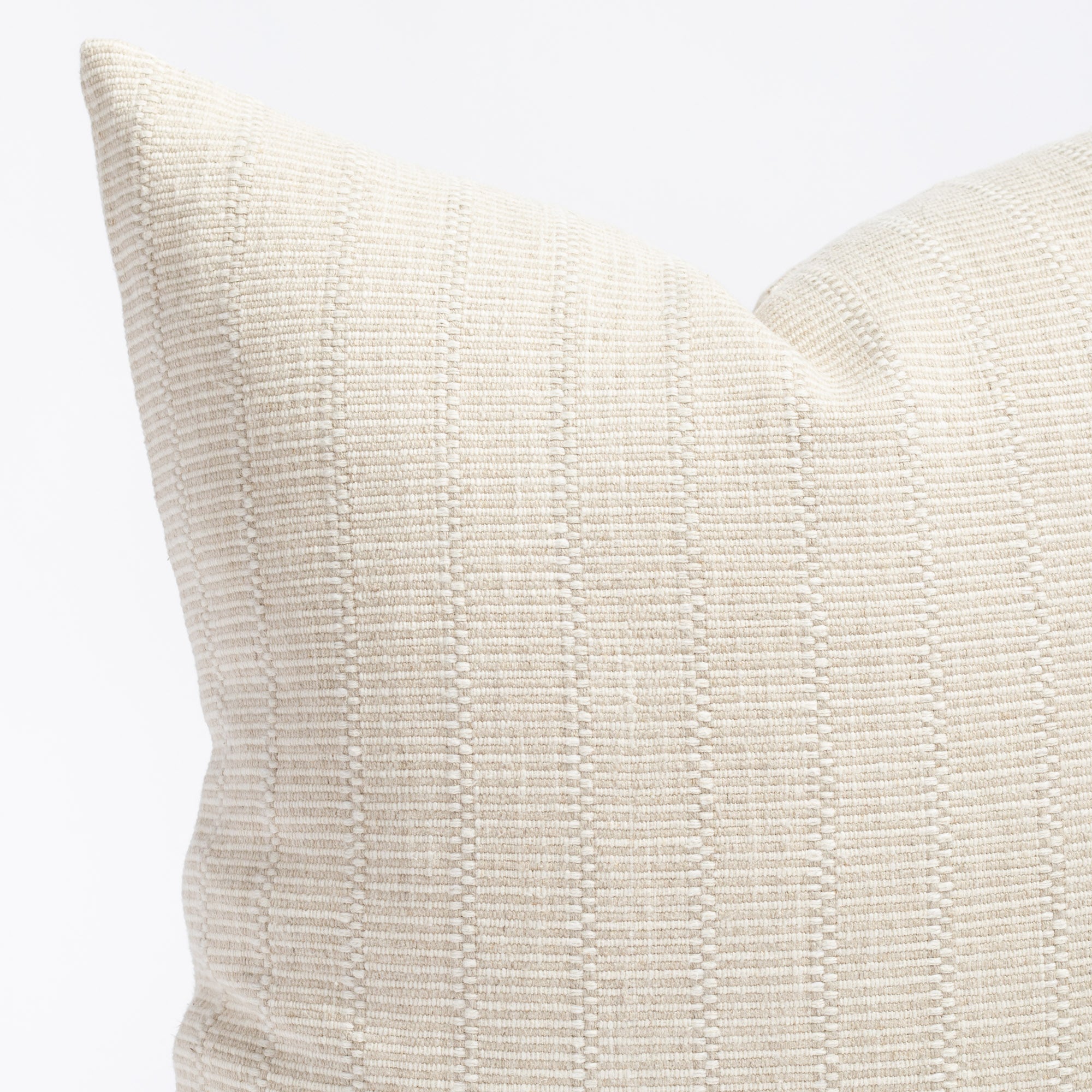 Beaumont 22x22 Inch Decorative Throw Pillow Cover - Natural Linen Square Cushion for Sofa, Bed & Home Decor - Living Room, Bedroom, Dorm Essentials
