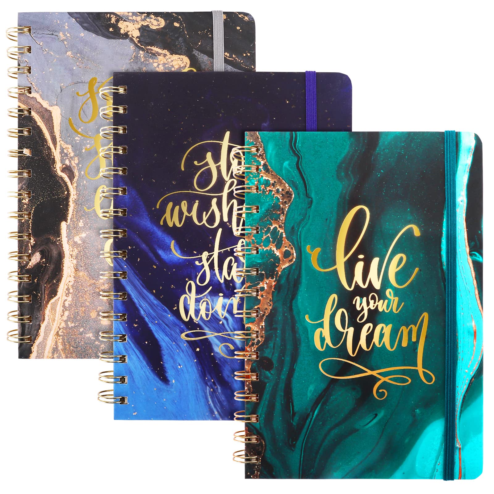 EOOUT 3 Pack Hardcover Spiral Notebook Journals - 5.5