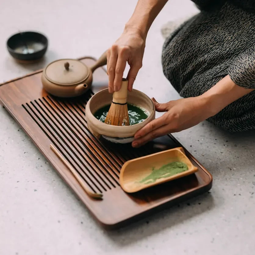 Premium Chasen Japanese Matcha Bamboo Whisk - 100 Bristles Handcrafted Tea Whisk for Authentic Matcha Preparation - Perfect for Traditional Tea Ceremonies, Home Brewing & Gifts