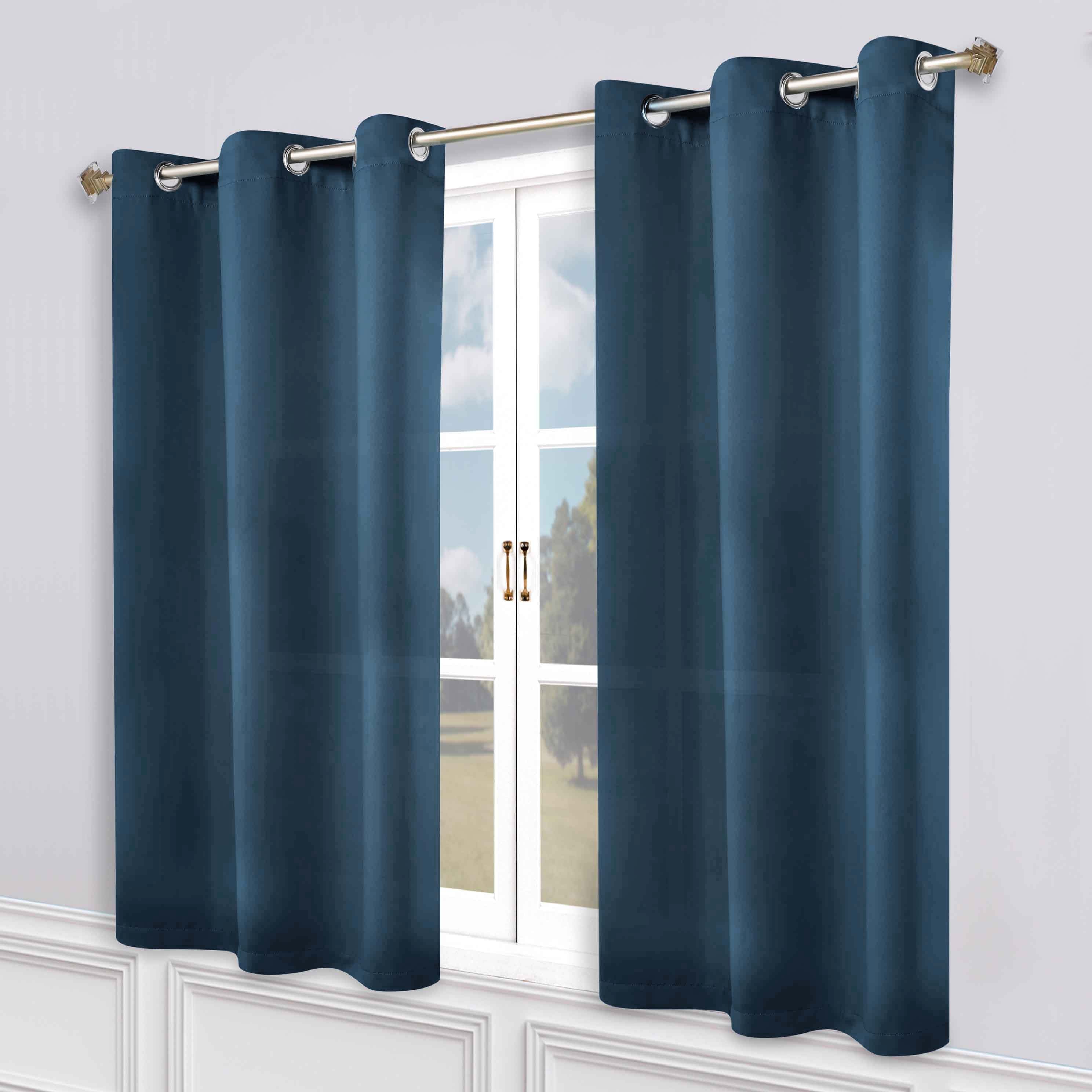 Premium Blackout Curtains Set of 2 - 100% Room Darkening, Machine Washable & Noise Reducing for Bedroom, Nursery & Home Theater