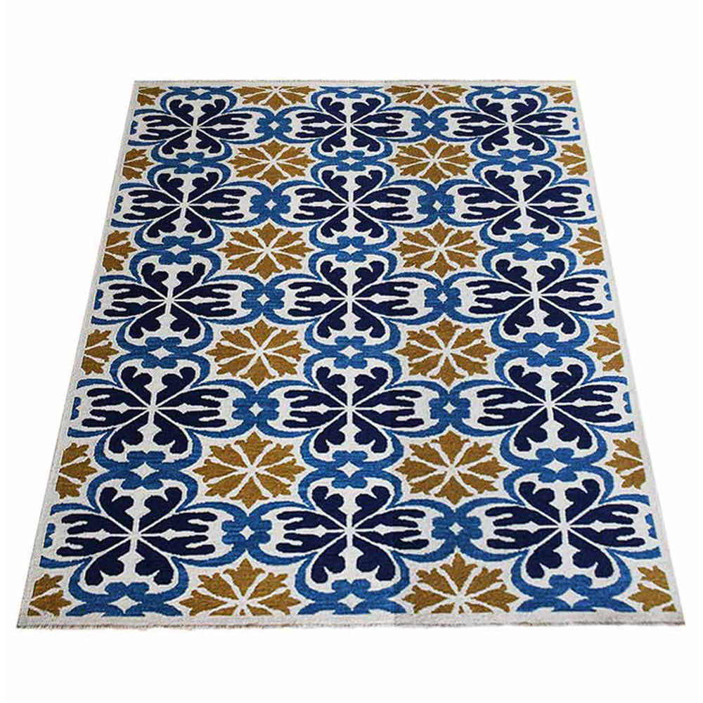 Handmade Clover Hand-Knotted Wool Rug - Soft & Durable for Living Room, Bedroom, or Nursery Decor