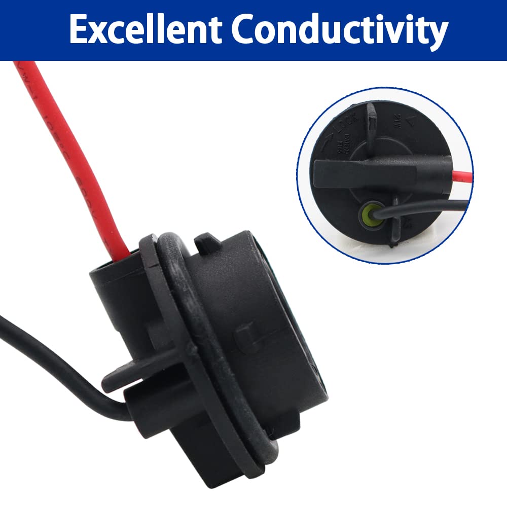 YSY 2Pcs LED 3156 3157 1156 1157 BAU15S Female Socket Car Lamp Lights Extension Connector Plug - Pre-Wired Harness Pigtail Kit for Bulb Replacement (BAU15S) - Perfect for DIY Auto Lighting Upgrades & Vehicle Maintenance