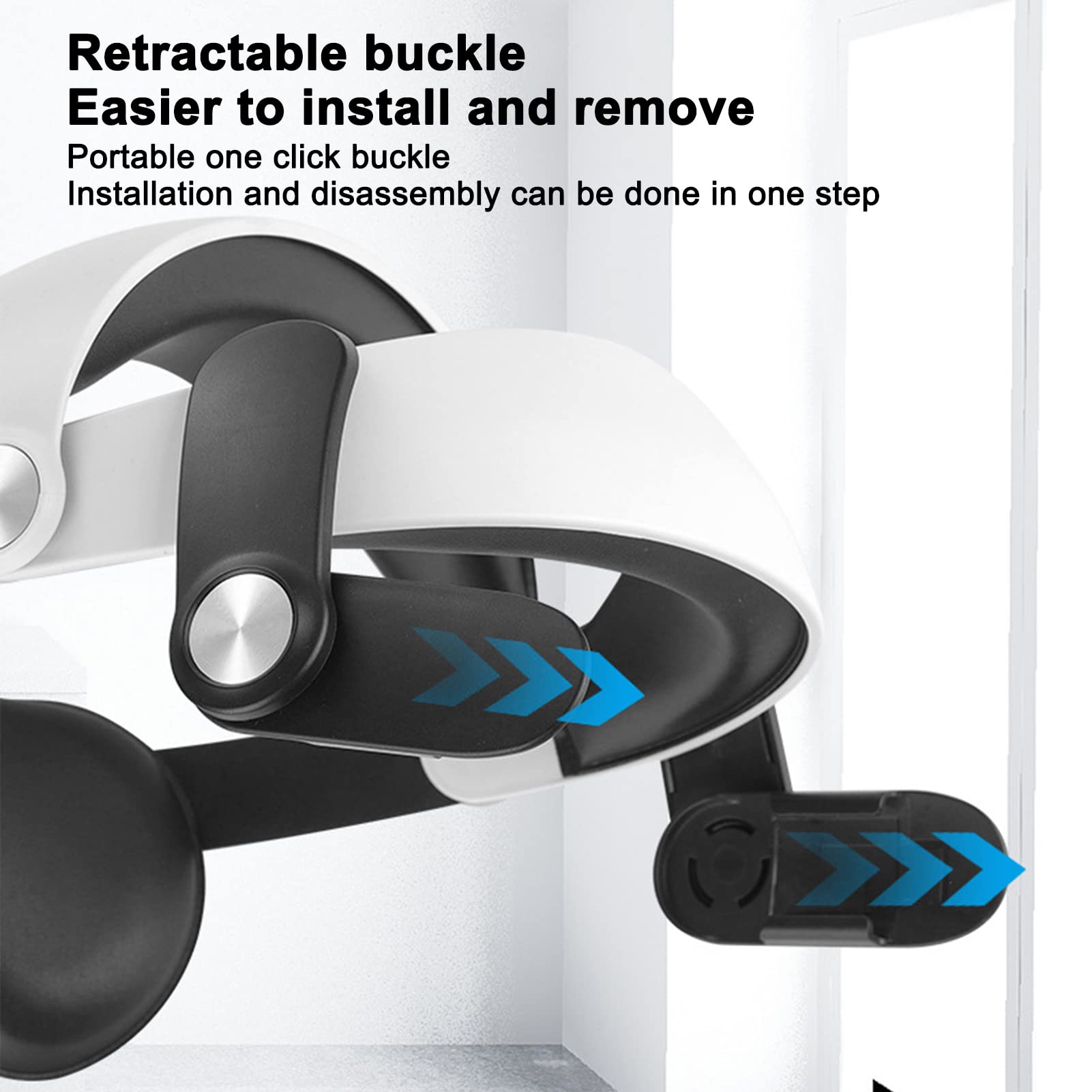 Adjustable VR Head Strap with Foam Padding & ABS Shell - Comfortable Bandeau VR Headset for Gaming, Movies & Virtual Reality Experiences