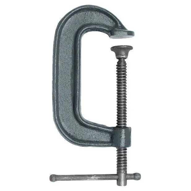 Ken Tool Heavy Duty Iron C Clamps - 6 Inch, 2 Pack - Strong Metal Clamps for Woodworking, Welding, and DIY Projects - Perfect for Holding, Securing, and Clamping Materials