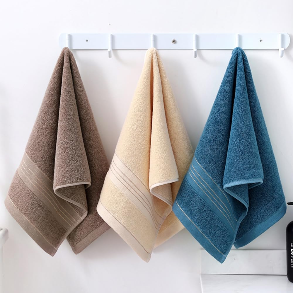 3 Pack Cotton Hand Towels for Bathroom - Soft, Absorbent & Decorative Towel Set for Face, Spa, Bath, Gym & Kitchen - 13x30 Inch - Perfect for Guest Bathrooms, Luxury Spas & Home Decor