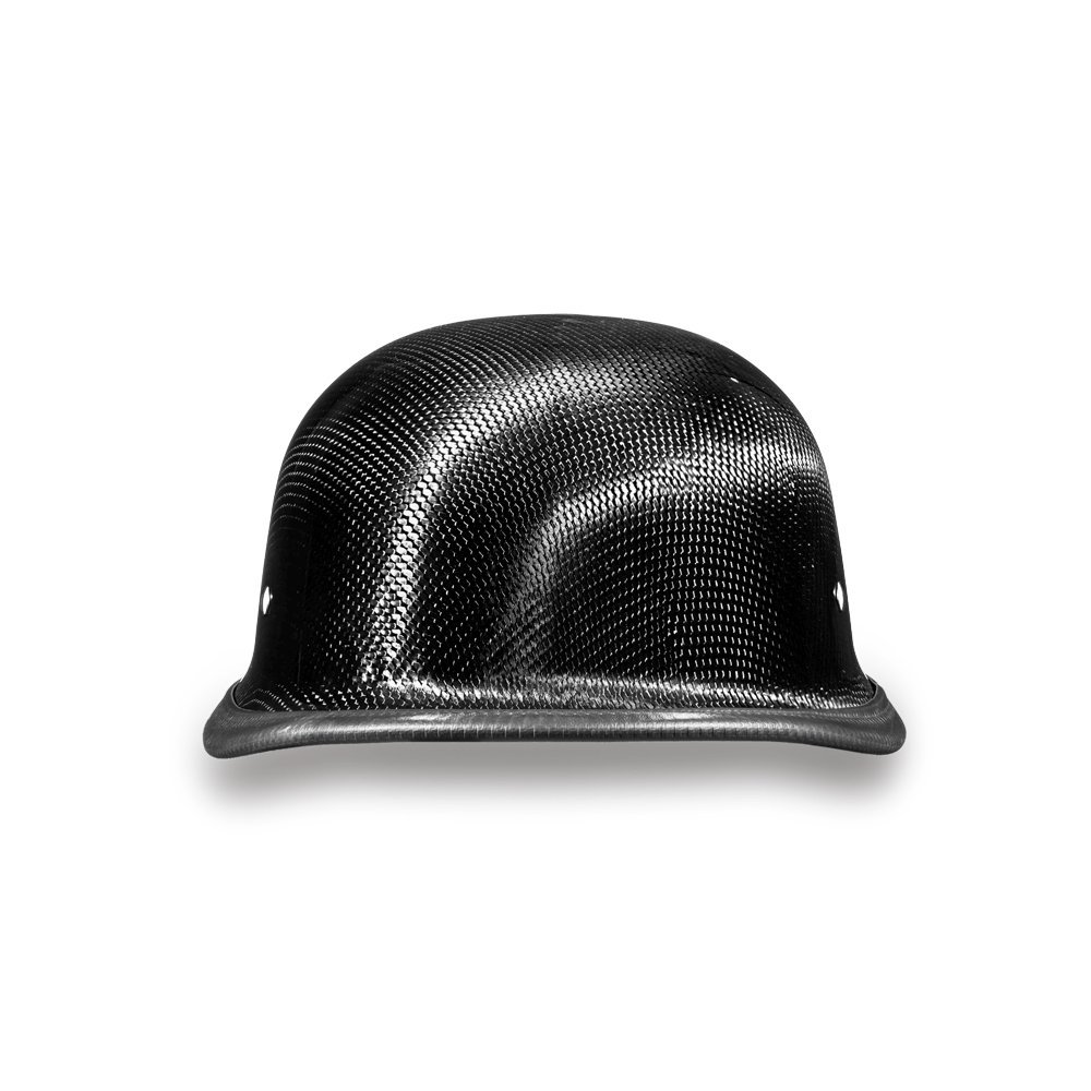 Daytona Carbon Fiber Motorcycle Half Helmet - Lightweight Retro Skull Cap with Breathable Liner & Head Wrap - Perfect for Cruiser, Chopper, and Vintage Bike Riders
