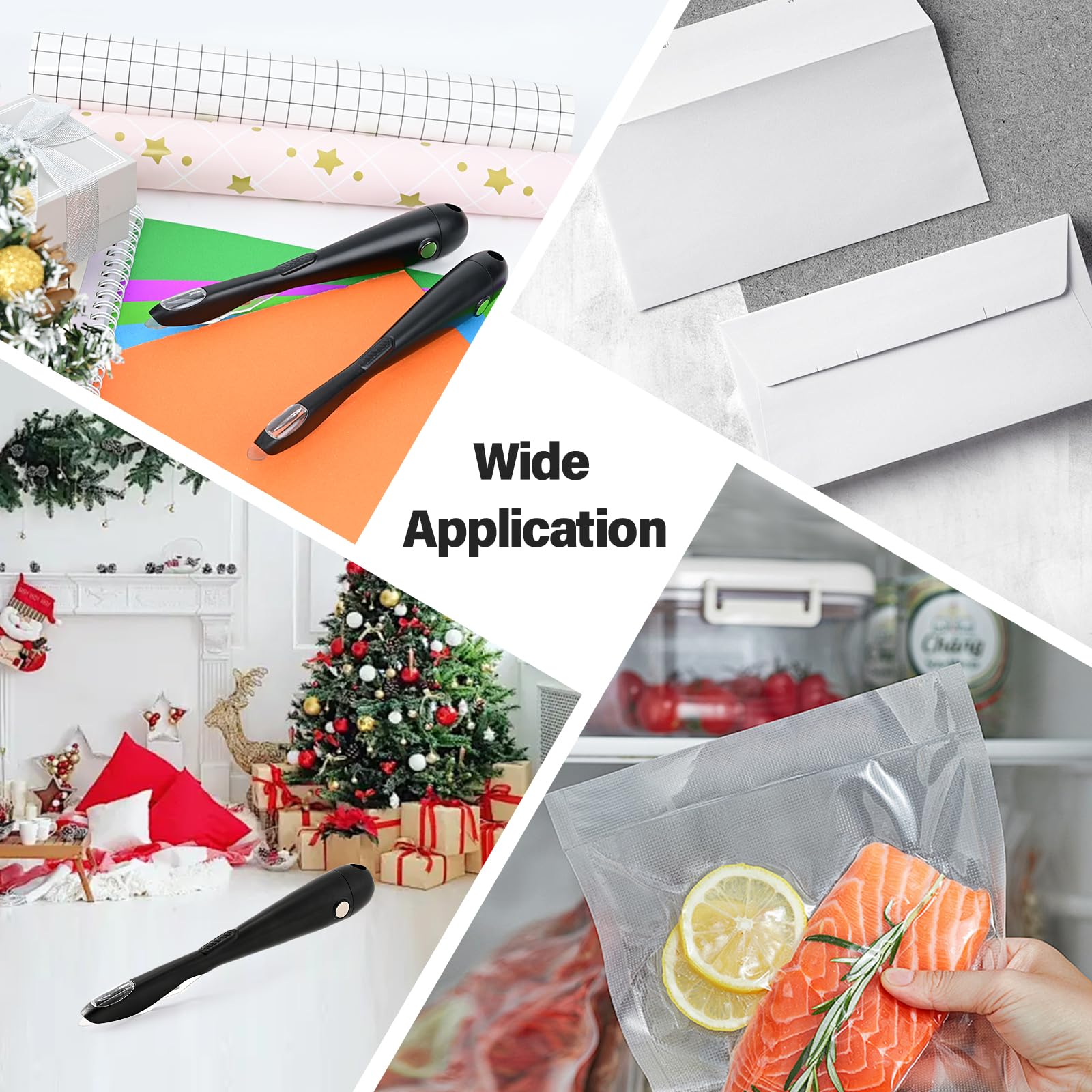 Gomake 2PCS Magnetic Wrapping Paper Cutter with Blade Storage Box - Gift Wrap Cutting Tool for Birthday, Christmas & Holiday Wrapping - Perfect for DIY Gift Wrapping at Home or Office (Black)