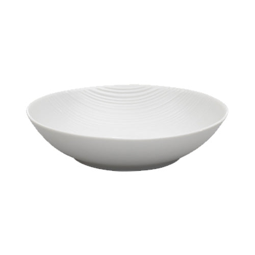 Alani 020554 Embossed Coupe Cereal Bowl - 14 oz. Porcelain Breakfast Bowl Set (Case of 48) - Perfect for Restaurants, Cafes, and Home Dining