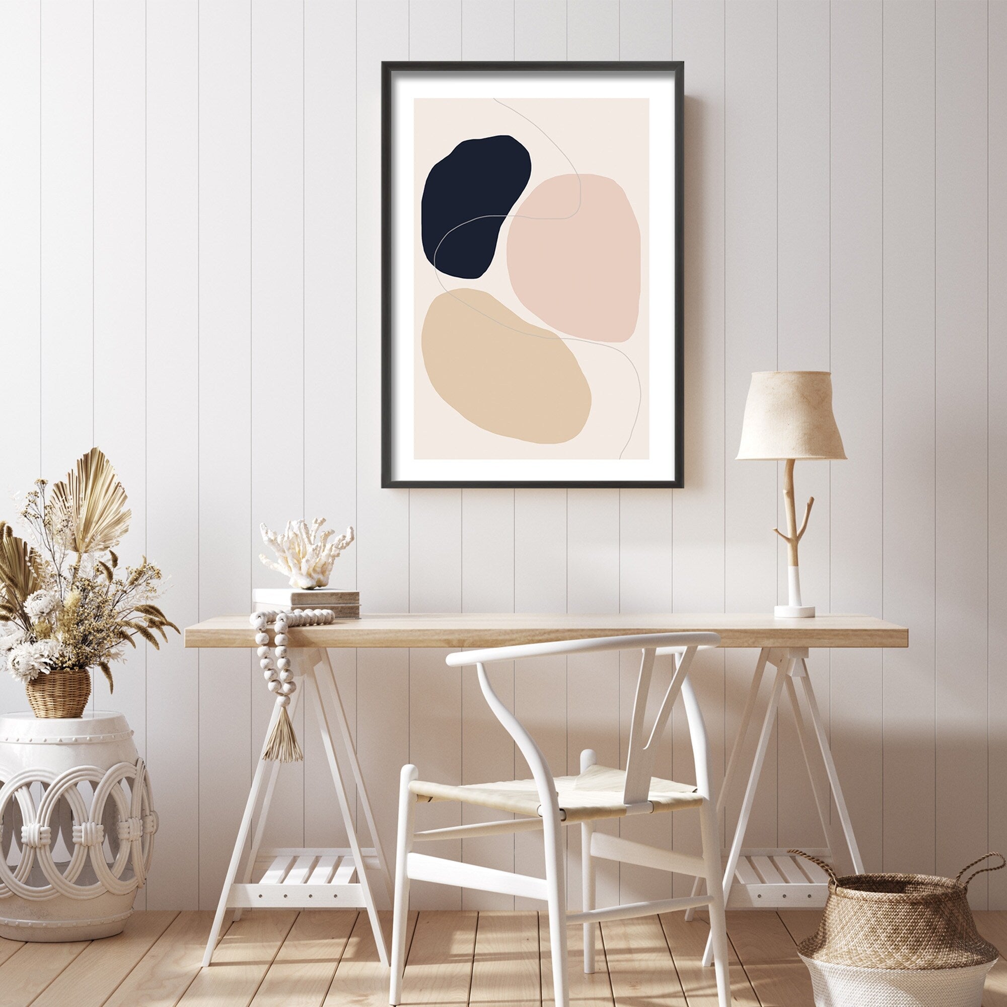 Abstract Composition Framed Print Wall Art - Modern Home Decor by The Miuus Studio | Perfect for Living Room, Bedroom & Office Wall Decor