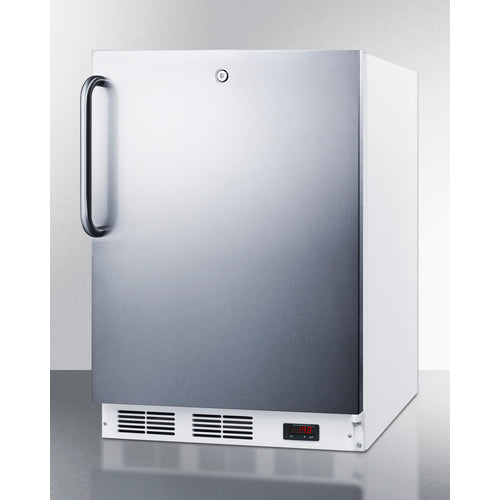 Accucold 24-Inch Wide ADA Compliant Built-In All Freezer - Energy Efficient Stainless Steel Commercial Refrigerator for Restaurants, Bars & Home Kitchens