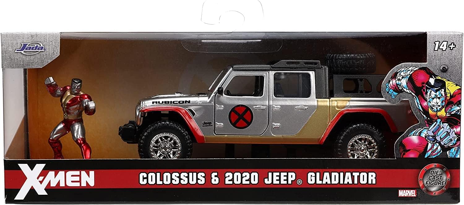 Jada Toys Marvel 1:32 Scale 2020 Jeep Gladiator Die-Cast Model Car with X-Men Colossus Action Figure - Collectible Toy for Kids & Adults | Marvel Comics Display, Gift for Superhero Fans
