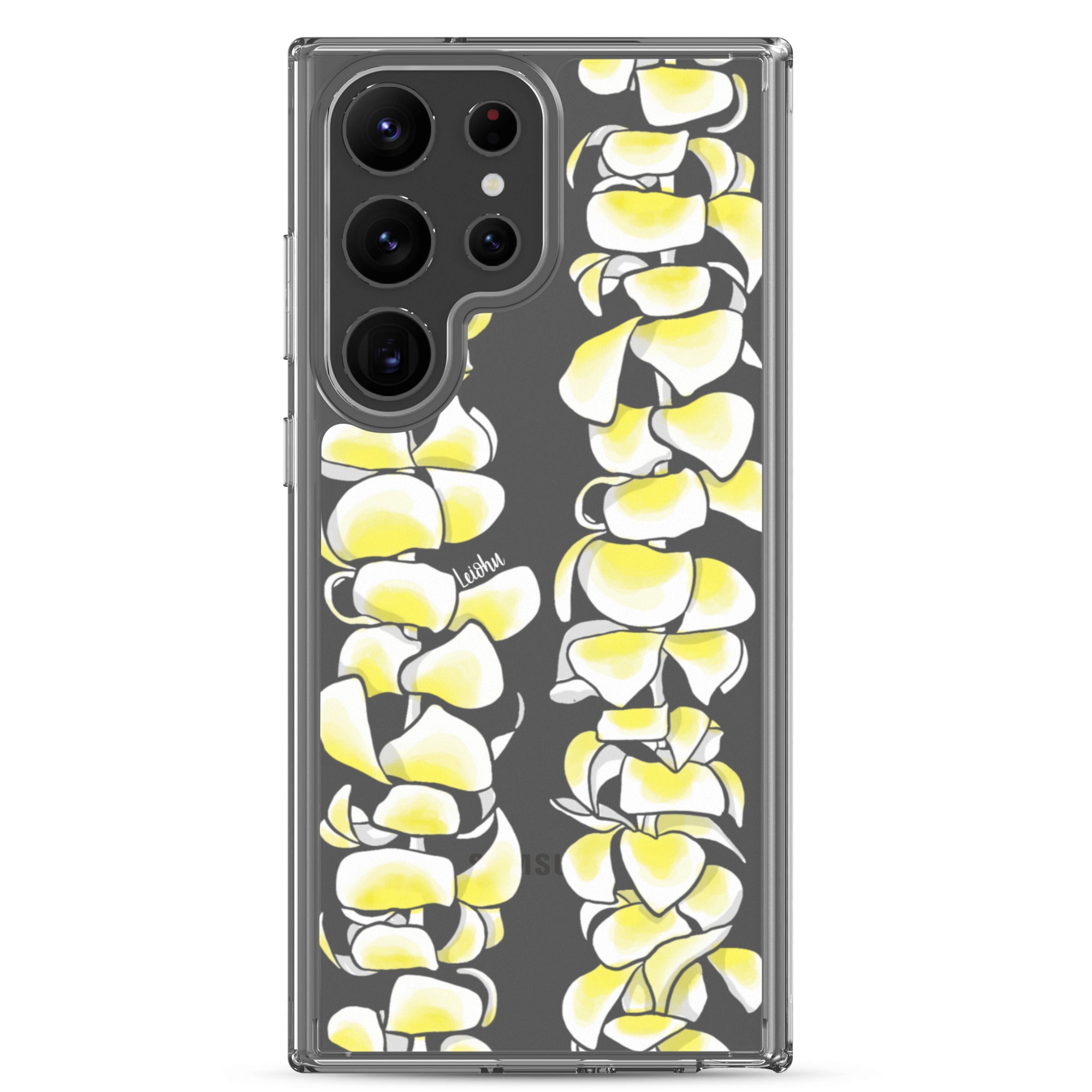 Plumeria Clear Phone Case for Samsung Galaxy - Slim Protective Cover for Everyday Use & Travel