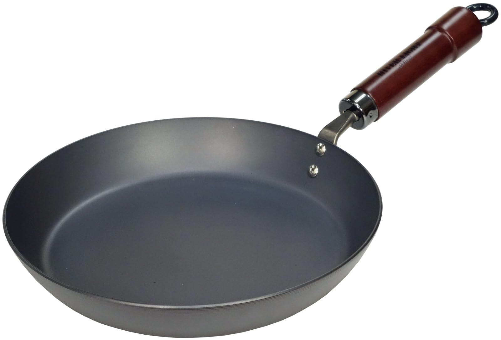 River Light Iron Thick Frying Pan - 11 Inch Traditional Wok for High Heat Cooking - Perfect for Stir Fry, Searing & Asian Cuisine - Durable 28cm Carbon Steel Skillet with Wooden Handle