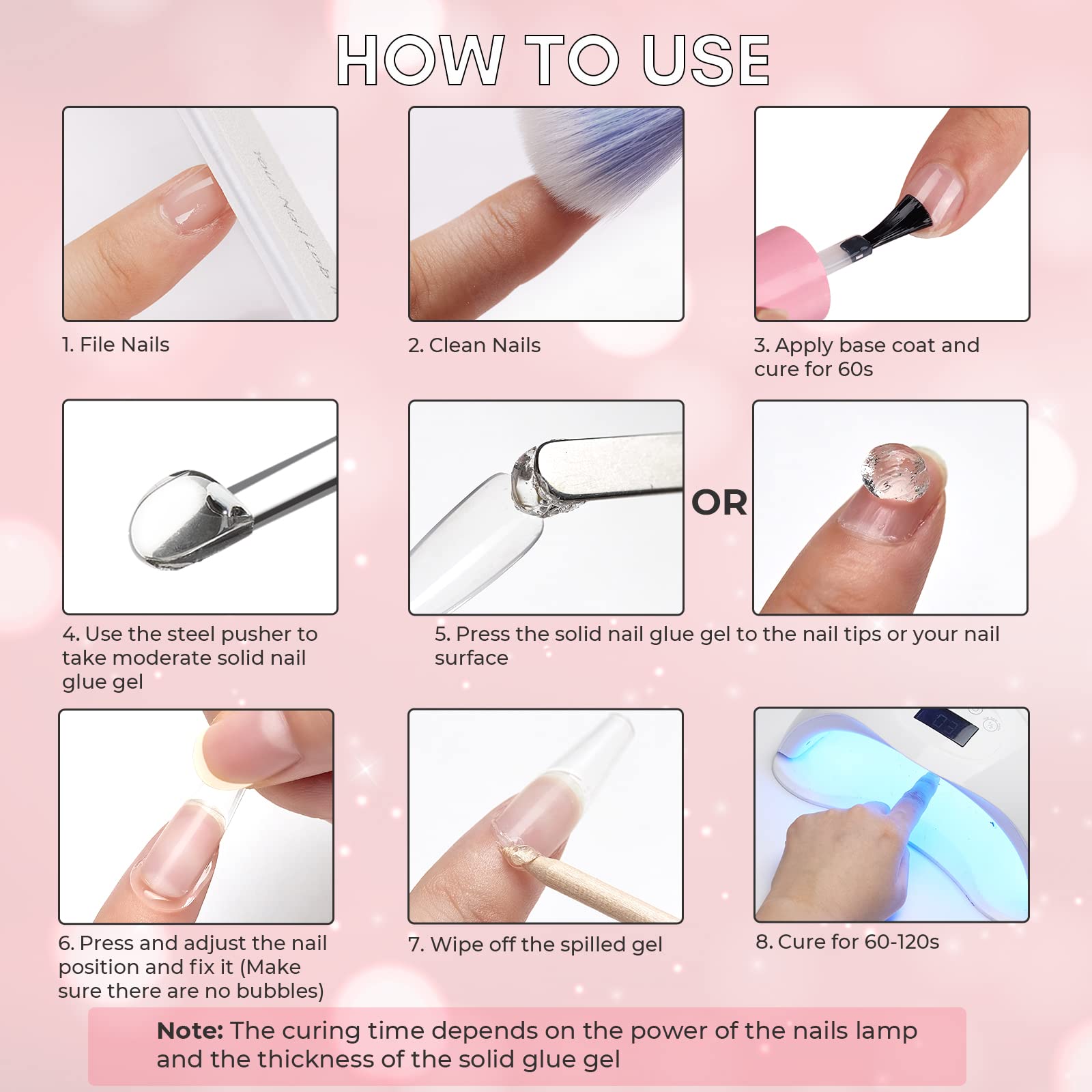 Makartt 500pcs Short Coffin Press On Nails - Full Cover Fake Nails, Ballerina Style, UV Gel Cured Acrylic Nail Tips with Glue (Perfect for Salon Quality Manicures at Home, Parties & Special Occasions)