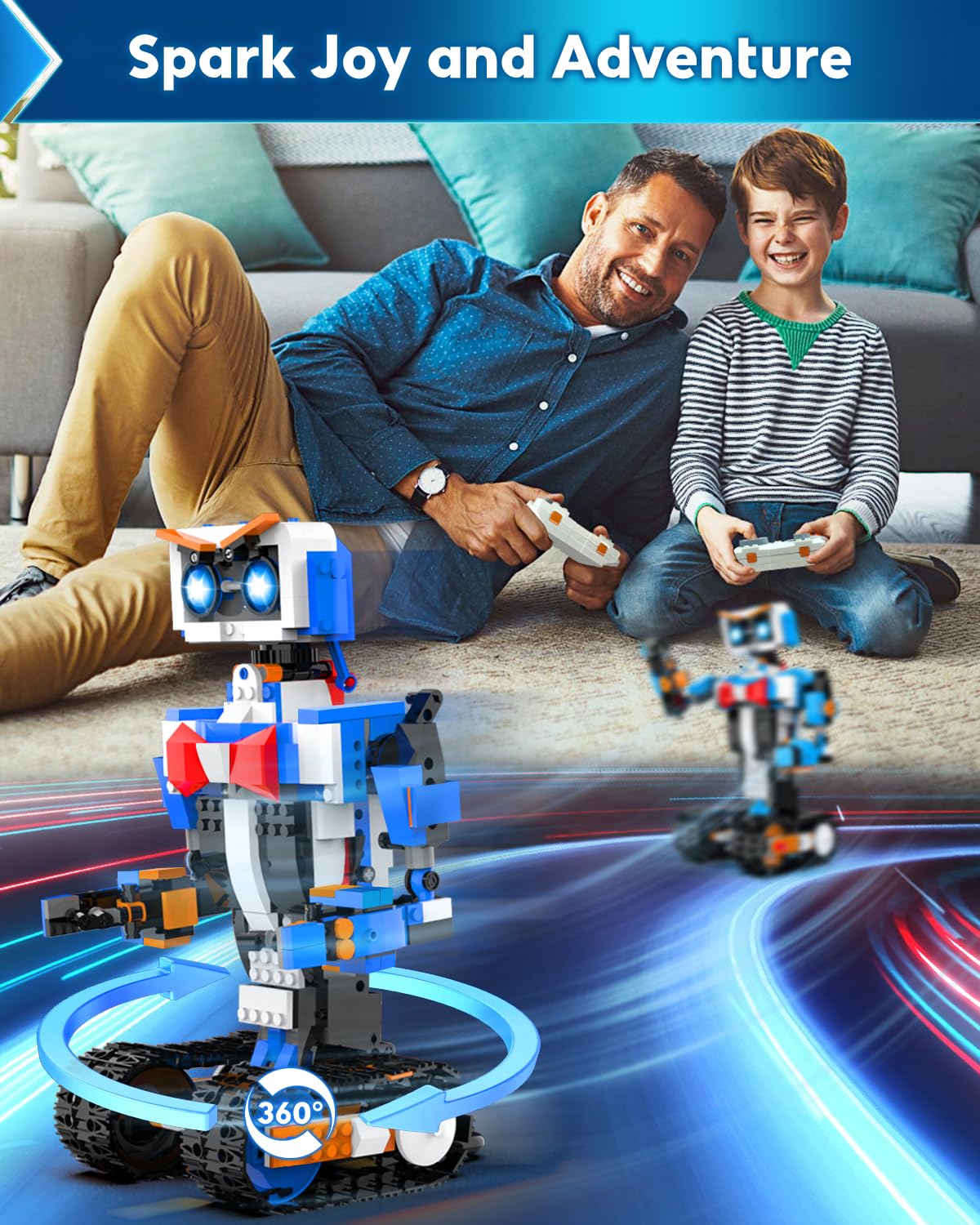 Rechargeable RC Robot Toy for Kids Age 8-12 | STEM Learning & Coding Building Kit | APP & Remote Control Programmable Robot | Educational Gift for Boys & Girls | Perfect for STEM Classroom, Birthday & Holiday Gifts