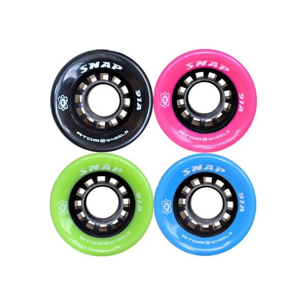 Atom Snap Wheels 60mm 4-Pack - High Performance Skateboard Wheels for Smooth Riding | Perfect for Street Skating, Park Tricks & Commuting