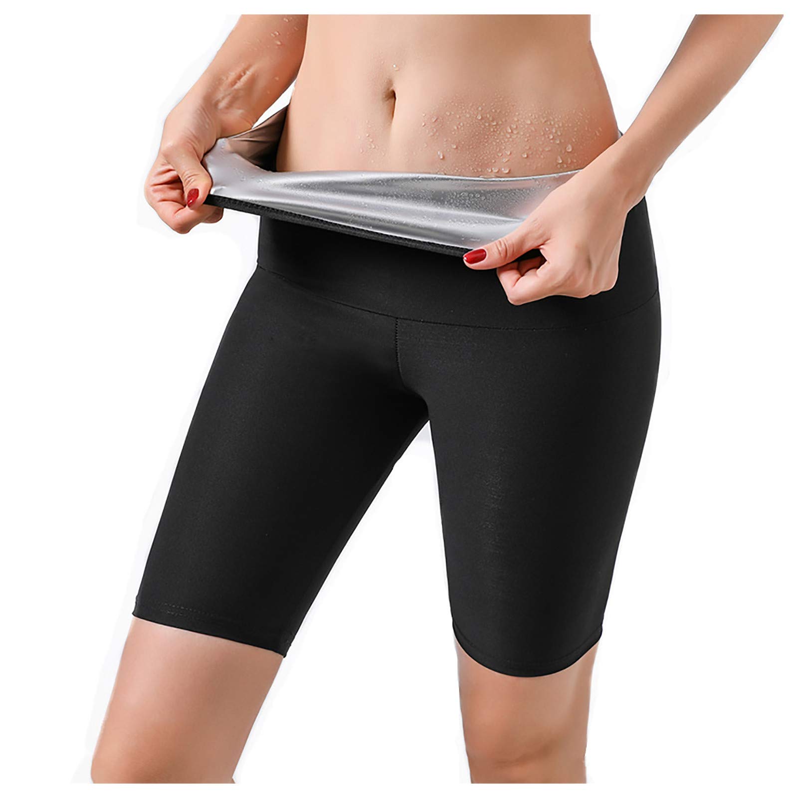 Women's Waist Trainer Body Shaper - High Waist Tummy Control Workout Shorts for Women - Sweatproof Elastic Slimming Hot Pants for Weight Loss & Fitness - Perfect for Gym, Yoga & Everyday Wear