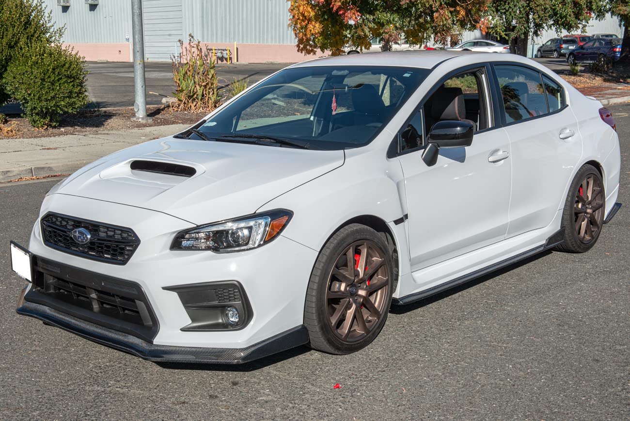 2015-2021 Subaru WRX STi JDM CS Version 2 Carbon Fiber Side Skirt Rocker Panel Extensions - Premium Replacement Pair for Enhanced Style & Aerodynamics - Perfect for Street Racing & Car Shows