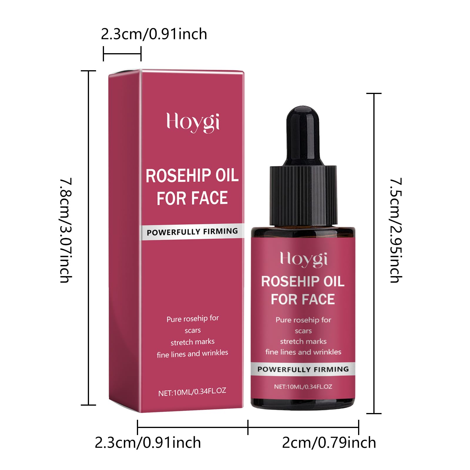 Pure Rosehip Essential Oil for Face, Hair & Body - 100% Natural Skin Nourishing Oil with Deep Moisturizing Benefits | Perfect for Dry Skin Care, Anti-Aging Routine & Nighttime Hydration