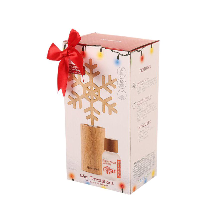 SPAROOM Mini Forestation Peppermint Snowflake Essential Oil Diffuser - Perfect for Home, Office, and Spa Aromatherapy Relaxation