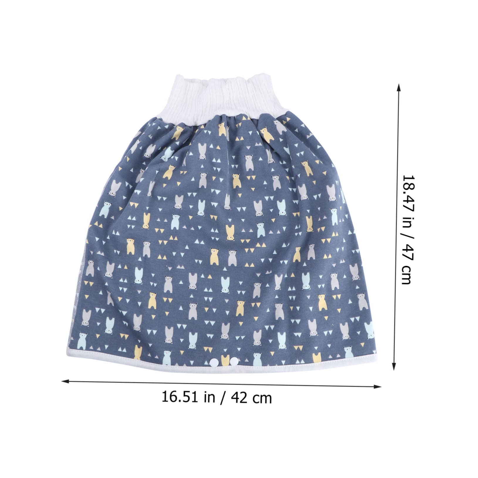 CIMAXIC 3 Pack Baby Diaper Skirts - Soft Cotton Potty Training Pants for Toddlers (Blue) | Comfortable & Absorbent for Daycare, Home & Outdoor Use