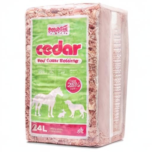 Premium Red Cedar Pet Bedding for Dogs & Horses - 24L, Natural Odor Control & Comfort, Ideal for Kennels, Stables & Pet Homes
