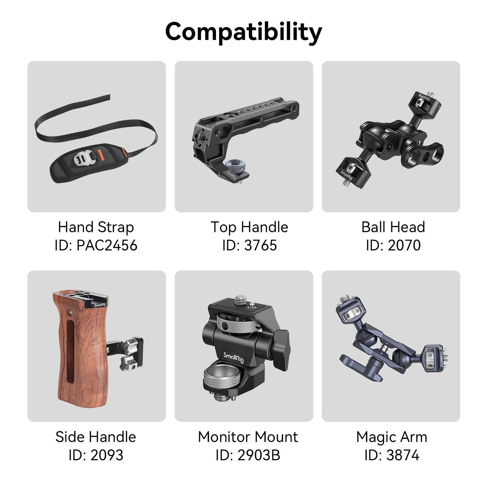 SmallRig R5 R6 Camera Cage for Canon EOS R5 R6 with BG-R10 Battery Grip - Aluminum Alloy Video Rig for Filmmaking & Photography - Includes Cold Shoe Mount 3464B - Perfect for Vlogging, Documentary & Studio Shooting