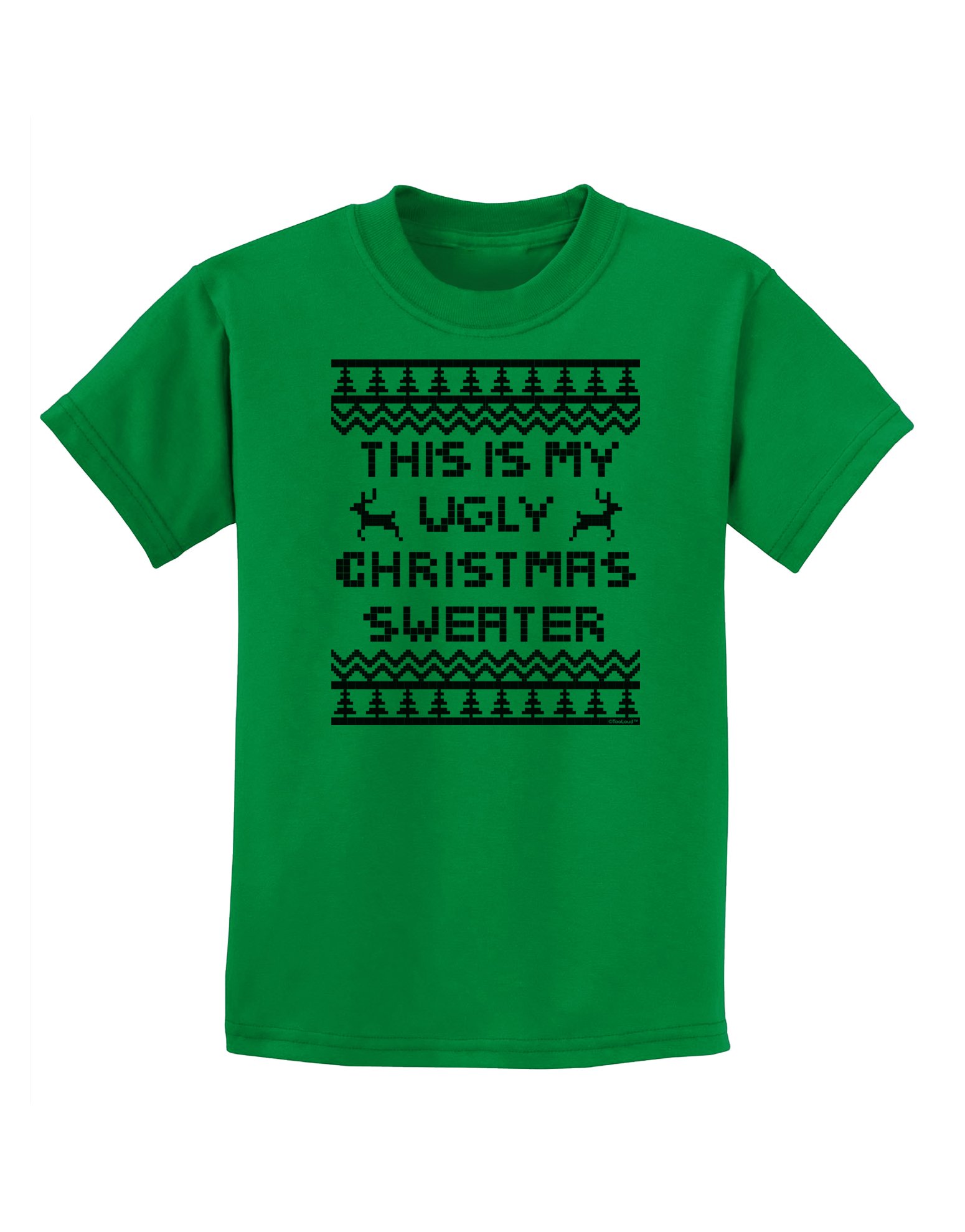 TOOLOUD Ugly Christmas Sweater Kids T-Shirt - Festive Holiday Outfit for Children's Christmas Party & Family Gatherings