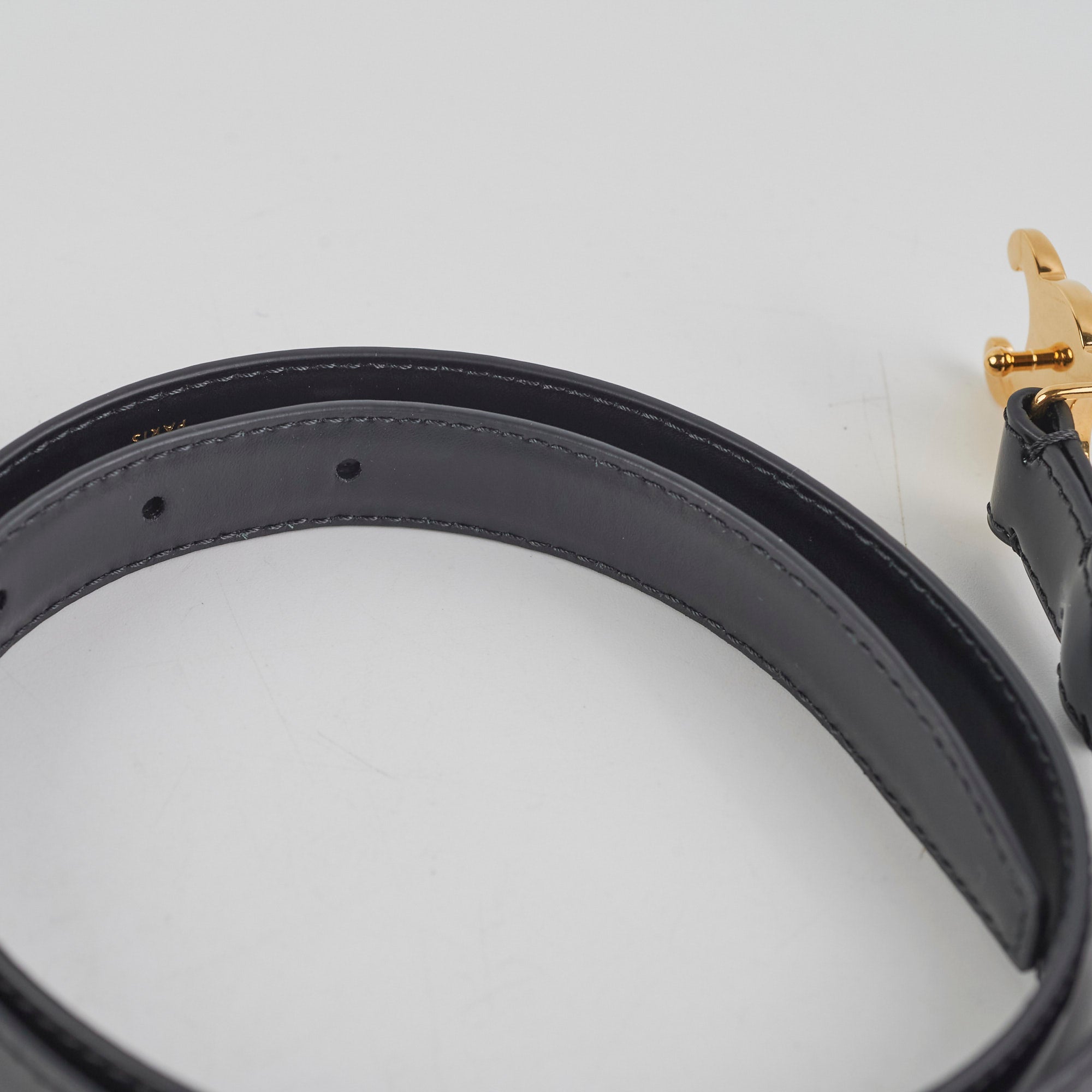 CELINE Triomphe Belt 70 Black - Genuine Leather Designer Belt for Women | Perfect for Office, Date Night & Formal Occasions