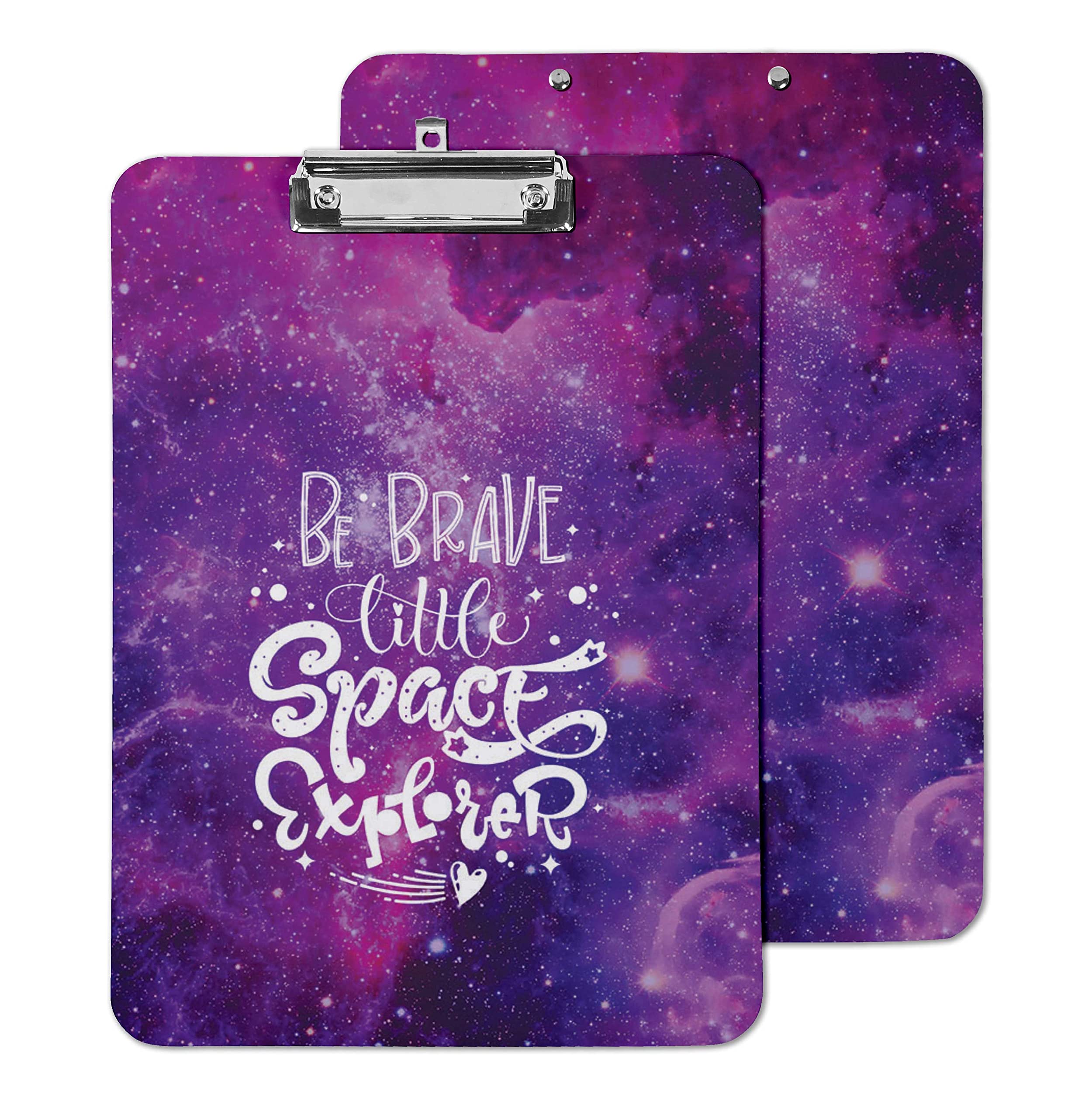 Double Sided Dry Erase Clipboard 9x12.5 - Letter Size with Free Marker & Duster for Office & School Use