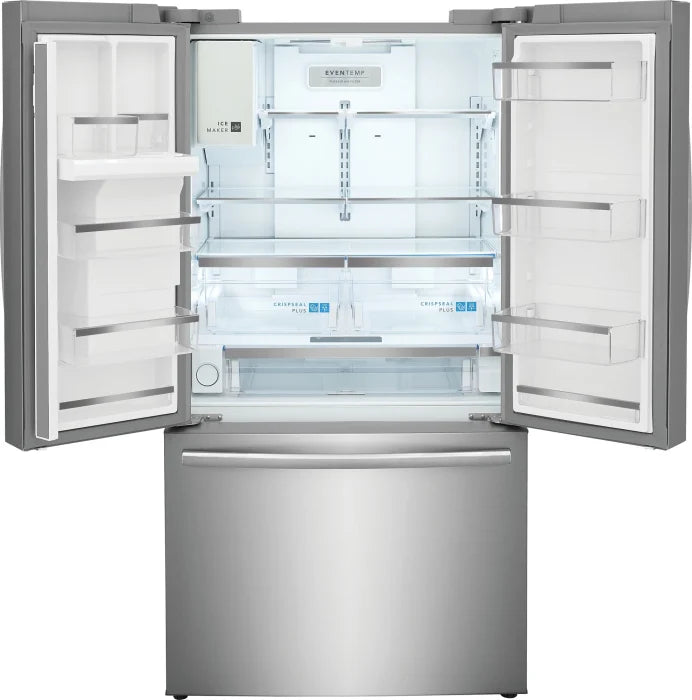 Frigidaire Gallery GRFC2353AF 22.6 Cu. Ft. Counter Depth French Door Refrigerator - Stainless Steel Smart Fridge with Spacious Interior for Modern Kitchen & Open Floor Plan Homes