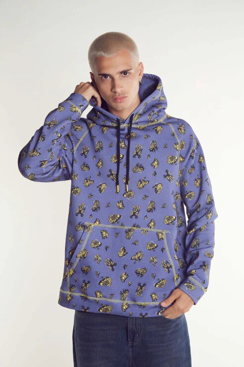 Unisex Vulk Amphibian Hoodie - Waterproof & Lightweight Blue Pullover for Outdoor Adventures & Casual Wear