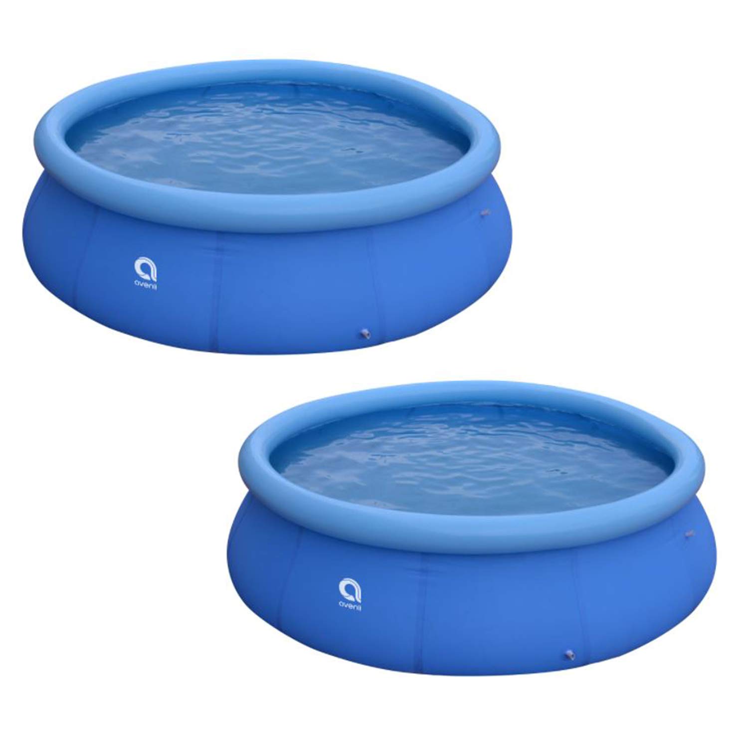 JLeisure Avenli 17808 12ft x 30in Inflatable Kiddie Pool - 2-3 Person Capacity, Quick Setup Above Ground Outdoor Swimming Pool for Kids (2 Pack) - Perfect for Backyard, Summer Fun, and Family Water Play