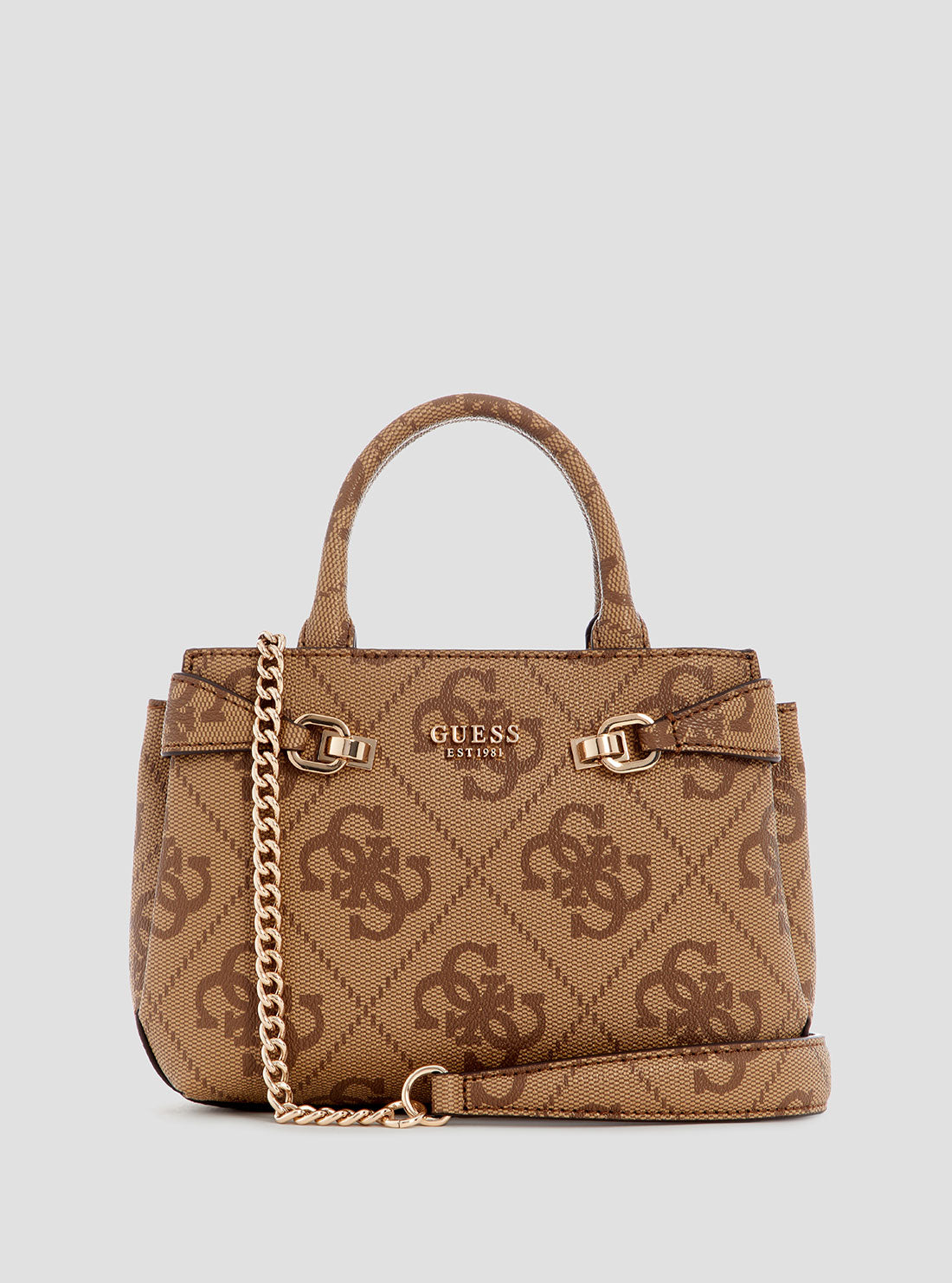 Lorelei Mini Satchel Bag - Brown Leather Crossbody Purse with Logo for Women | Perfect for Work, Travel & Everyday Use