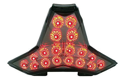 Smoke Lens Sequential LED Tail Lights for 2019-2023 Kawasaki Ninja ZX-6R 636 - Upgrade Motorcycle Rear Lights (Not Compatible with 2024+ Models) - Perfect for Night Riding and Enhanced Visibility