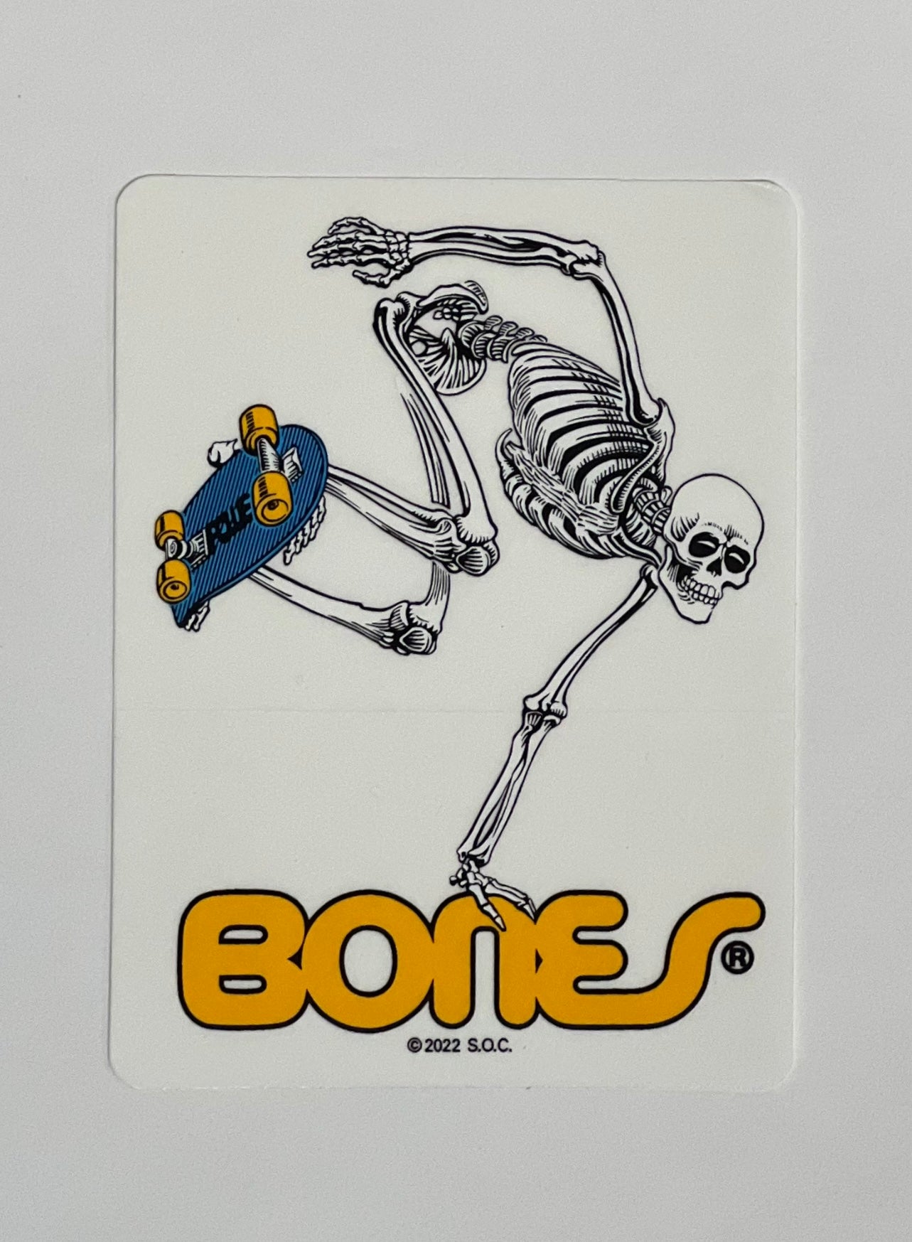 Powell Peralta BONES Skater Skeleton Sticker - Decorative Vinyl Decal for Skateboards, Laptops & Helmets - Cool Skating Accessories for Skateboard Enthusiasts